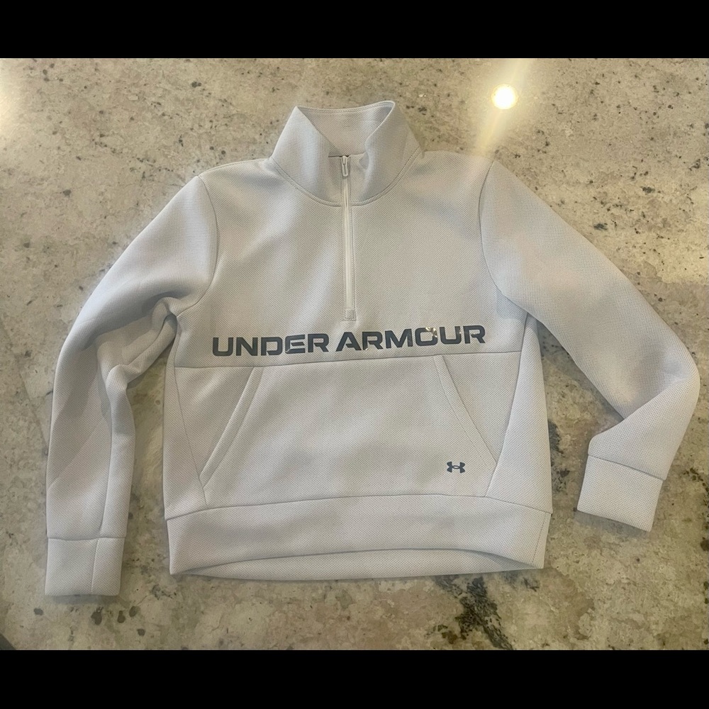 Men’s Under Armour zip pullover. Polyester New Never worn.